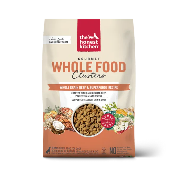 The Honest Kitchen Whole Food Clusters Beef Recipe dog food box